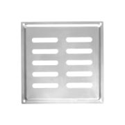 Решетка вентиляционная металлическая 175*175 МОД 2 щелевая хром