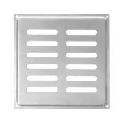 Решетка вентиляционная металлическая 200*200 МОД 2 щелевая хром