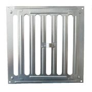 Решетка вентиляционная металлическая 204*204 Р150 щелевая жалюзи с ручкой оцинков