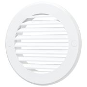 10РКН бел Решетка наружняя вентиляционная круглая Ø 130 с фланцем Ø 100 ЭРА