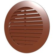 10РКН терракот Решетка наружняя вентиляционная круглая Ø 130 с фланцем Ø 100 ЭРА