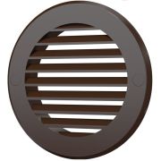 10РКН корич Решетка наружняя вентиляционная круглая Ø 130 с фланцем Ø 100 ЭРА